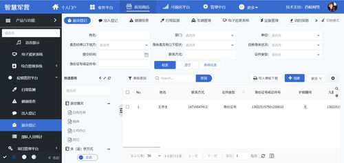 智慧军营疫情防控系统